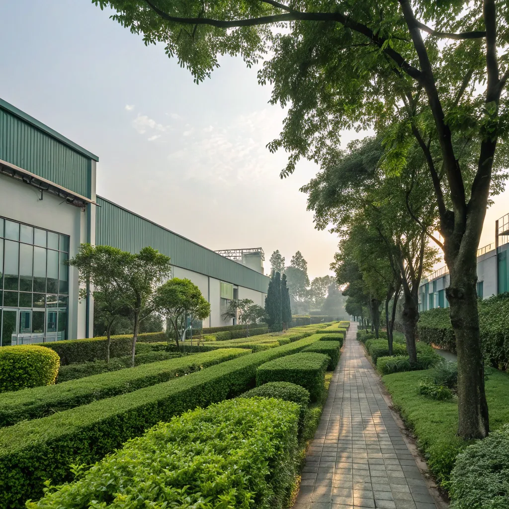 Serene green environment at Baker Industries