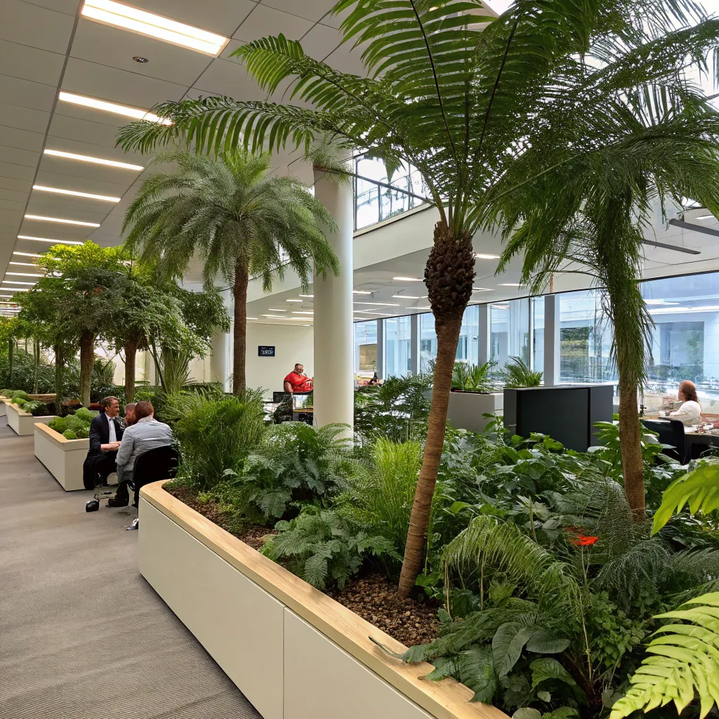 Beautiful green oasis in an office setting