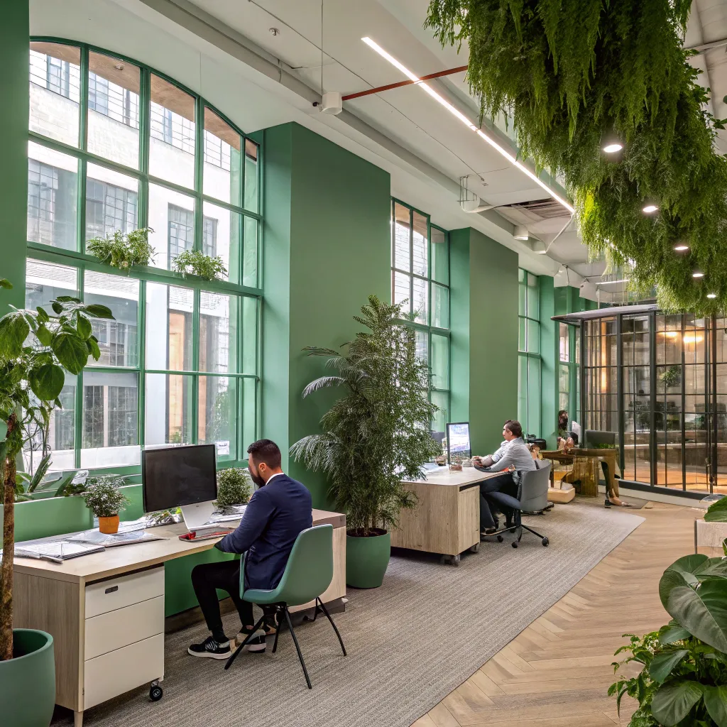 Green office space at Johnson's